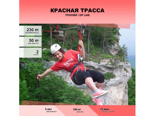 Красная трасса TetisTroll 230 метров